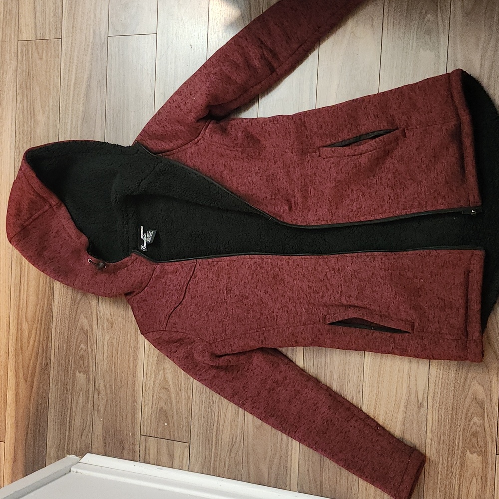 🔥Comfy Thick Sweater With Hoodie Burgundy